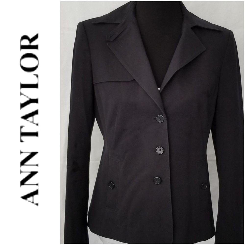 Ann Taylor Midnight Dark Blue 3-Button Blazer